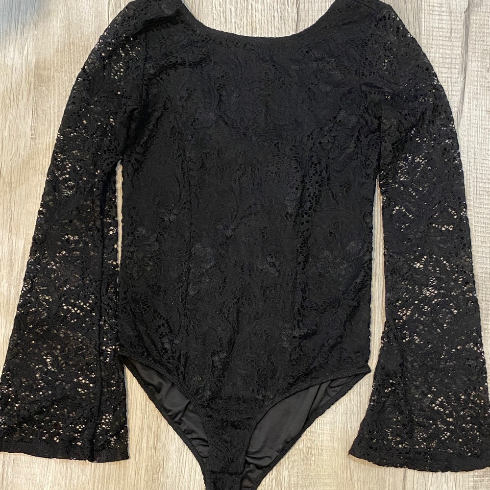 Miss Chievous Elegant Black Lace Bodysuit